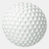 Golf Ball Ronde Sticker (Voorkant)