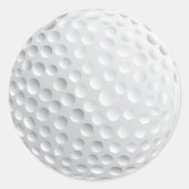 Golf Ball Ronde Sticker (Voorkant)