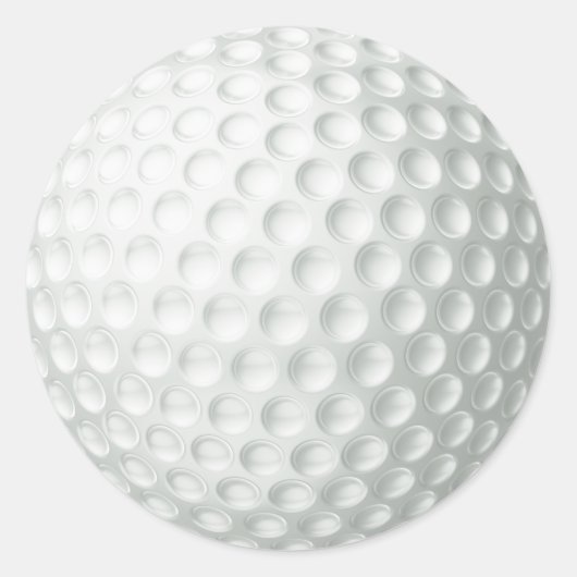 Golf Ball Ronde Sticker (Voorkant)