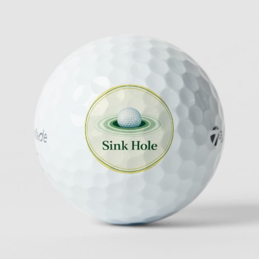 Golf Ball | Sink Hole Design | Fun Corporate Gift Golfballen (Voorkant)