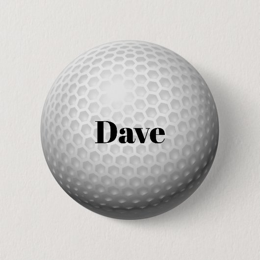 Golf Ball-Sjabloon, aanpasbaar, Ronde Button 5,7 Cm (Voorkant)