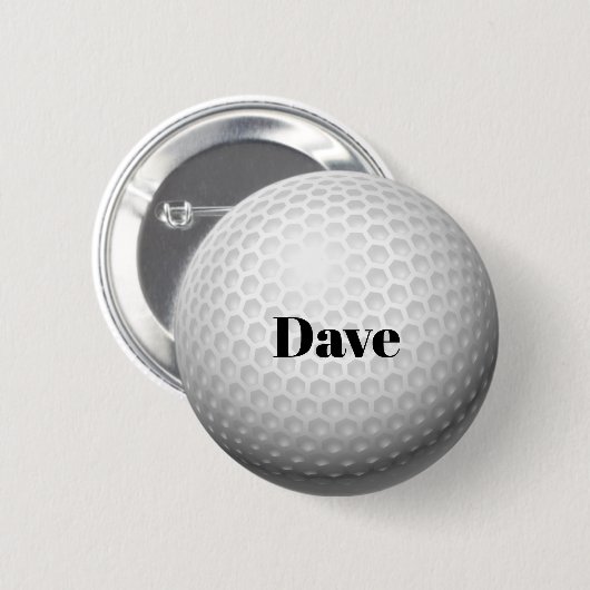 Golf Ball-Sjabloon, aanpasbaar, Ronde Button 5,7 Cm (Voorkant /achterkant)