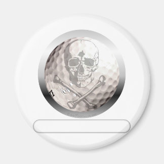 Golf Ball Skull en Crossbones Magneet