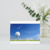 Golf Ball Sky Briefkaart (Staand voorkant)