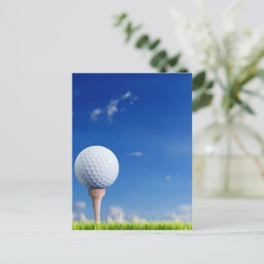 Golf Ball Sky Briefkaart (Staand voorkant)
