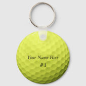 Golf Ball-Sleutelhanger past deze aan met JOUW NAA Sleutelhanger (Voorkant)