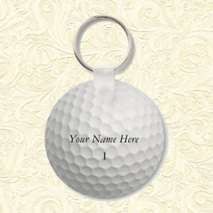 Golf Ball-Sleutelhanger past deze aan met JOUW NAA Sleutelhanger