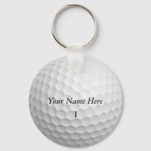 Golf Ball-Sleutelhanger past deze aan met JOUW NAA Sleutelhanger (Voorkant)