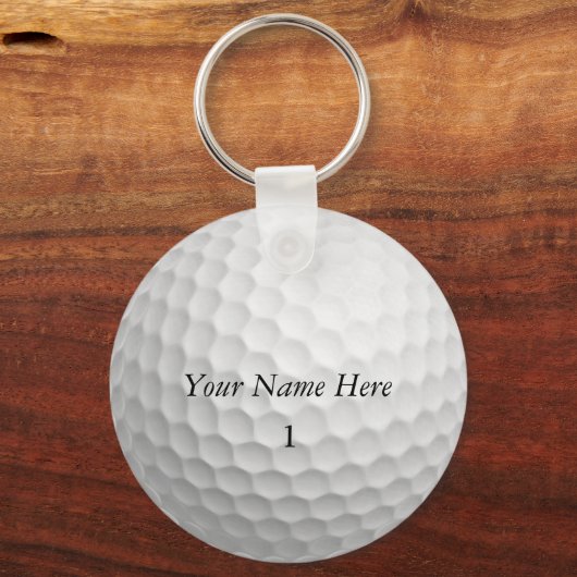 Golf Ball-Sleutelhanger past deze aan met JOUW NAA Sleutelhanger (Voorkant)