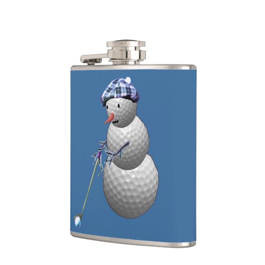 Golf Ball Snowman Heupfles (Links)