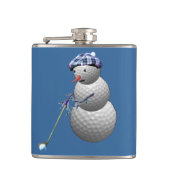 Golf Ball Snowman Heupfles (Voorkant)