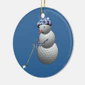 Golf Ball Snowman Keramisch Ornament (Links)