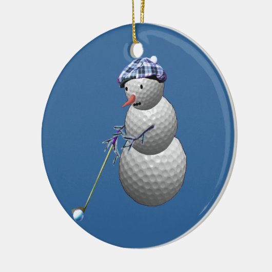 Golf Ball Snowman Keramisch Ornament (Links)