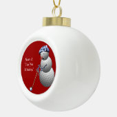 Golf Ball Snowman Keramische Bal Ornament (Rechts)