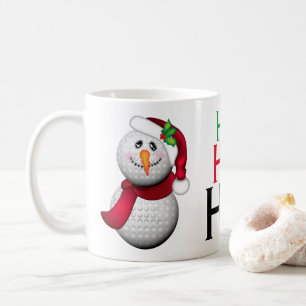 Golf Ball Snowman Kerstkerstkerstman Koffiemok