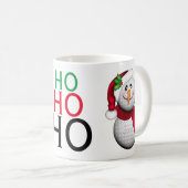 Golf Ball Snowman Kerstkerstkerstman Koffiemok (Voorkant rechts)