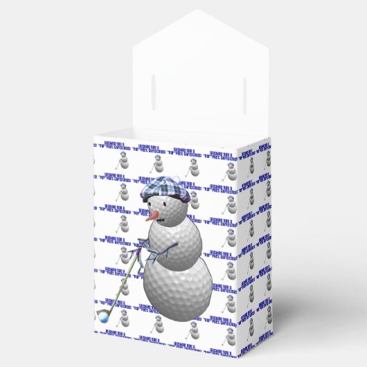 Golf Ball Snowman Kerstmis Bedankdoosjes (Geopend)