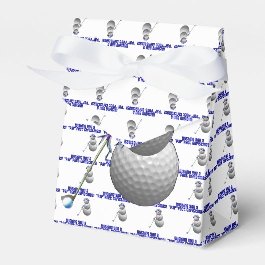 Golf Ball Snowman Kerstmis Bedankdoosjes (Voorkant Zijde)