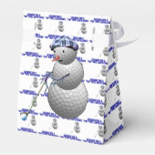 Golf Ball Snowman Kerstmis Bedankdoosjes (Achterkant)