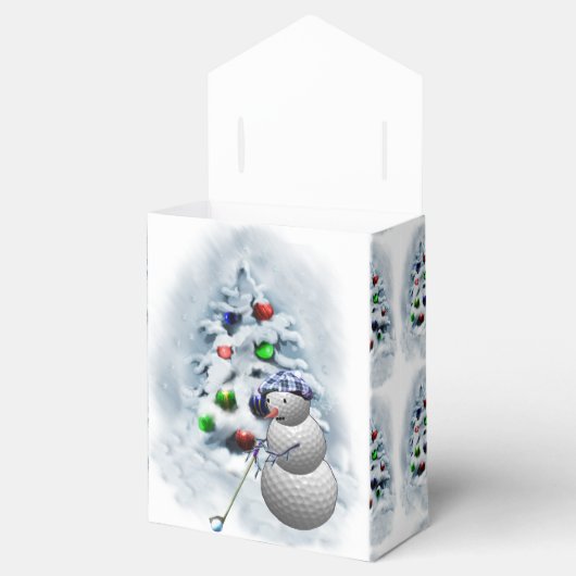 Golf Ball Snowman Kerstmis Bedankdoosjes (Geopend)