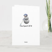 Golf Ball Snowman Kerstmis Feestdagen Kaart (Achterkant)