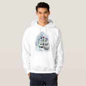 Golf Ball Snowman Kerstmis Hoodie (Voorkant volledig)