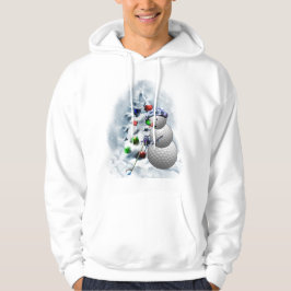 Golf Ball Snowman Kerstmis Hoodie