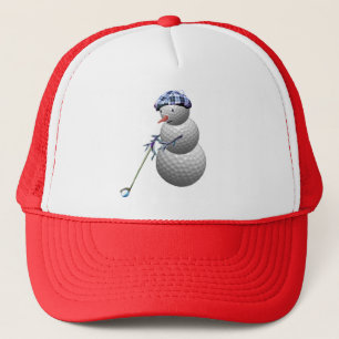 Golf Ball Snowman Kerstmis Trucker Pet