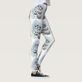 Golf Ball Snowman-Leggings voor kerstmis Leggings