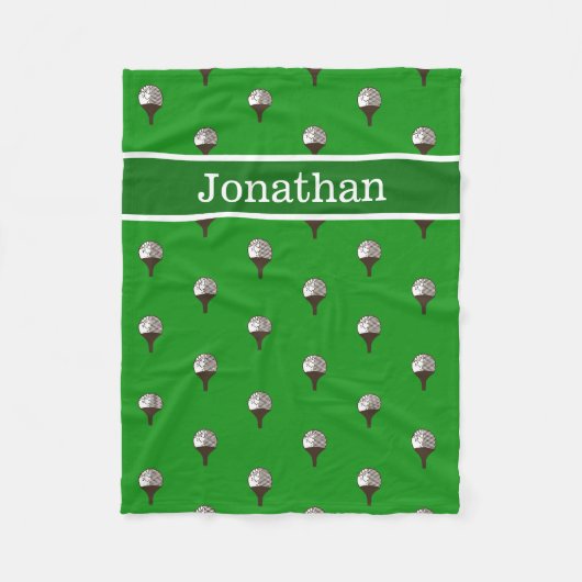 Golf ball Specialized Wilth name blanket Fleece Deken (Voorkant)