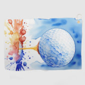 Golf Ball Splash Golf Handdoek (Horizontaal)