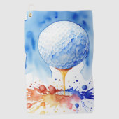 Golf Ball Splash Golf Handdoek (Voorkant)
