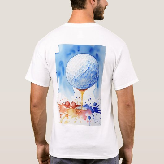 Golf Ball Splash Golf T-shirt (Achterkant)