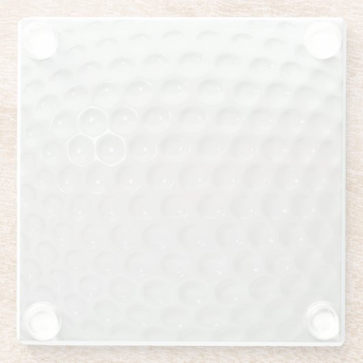 Golf Ball Sport Glazen Onderzetter (Achterkant)