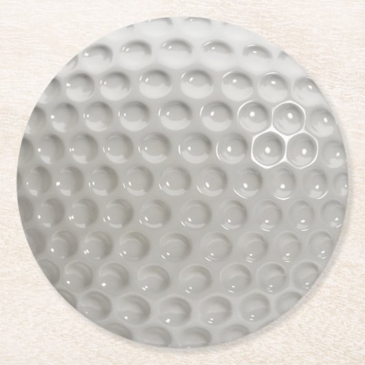 Golf Ball Sport Ronde Kartonnen Onderzetter (Voorkant)