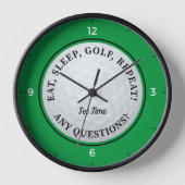 Golf Ball Sports Quote Golfer Green Black T-shirt (Voorkant)