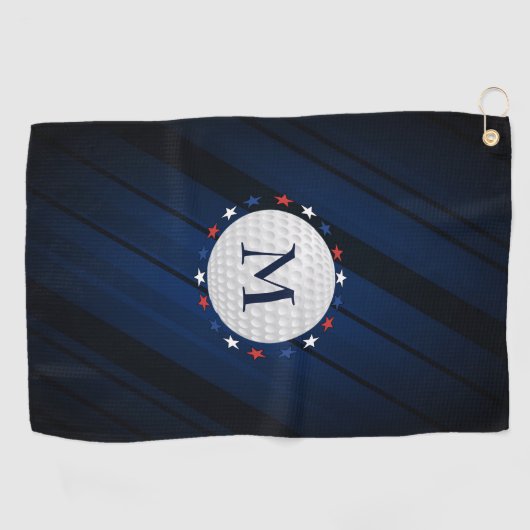 Golf Ball & Stars Golfhanddoek (Horizontaal)