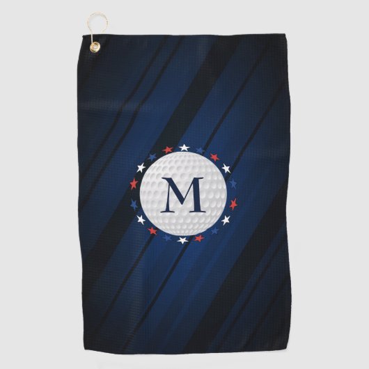 Golf Ball & Stars Golfhanddoek (Voorkant)