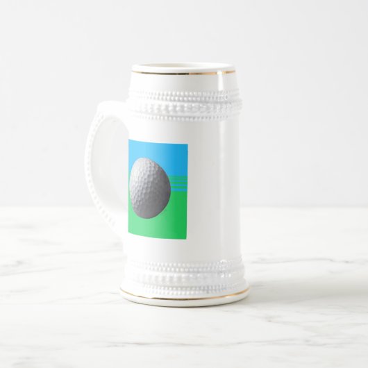 Golf Ball stein Bierpul (Voorkant links)