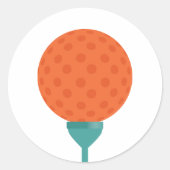 Golf Ball-Stickers Ronde Sticker (Voorkant)