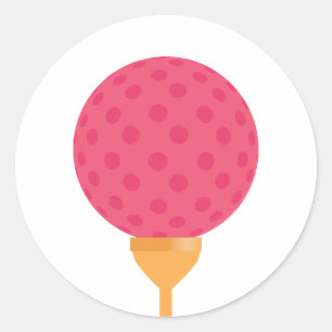 Golf Ball-Stickers Ronde Sticker