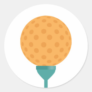 Golf Ball-Stickers Ronde Sticker