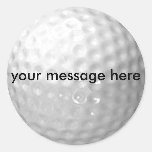 Golf Ball stickers - Voeg je bericht toe (Voorkant)