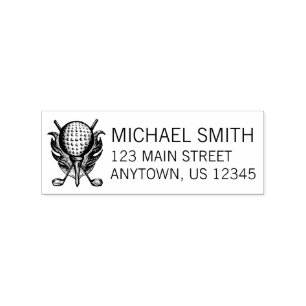 Golf Ball T-shirt Clubs Cursus Persoonlijk adres Rubberstempel