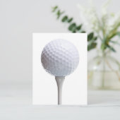 Golf Ball & T-shirt op witte Gepersonaliseerd Sjab Briefkaart (Staand voorkant)