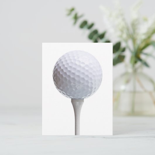 Golf Ball & T-shirt op witte Gepersonaliseerd Sjab Briefkaart (Staand voorkant)