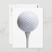 Golf Ball & T-shirt op witte Gepersonaliseerd Sjab Briefkaart (Voorkant / Achterkant)