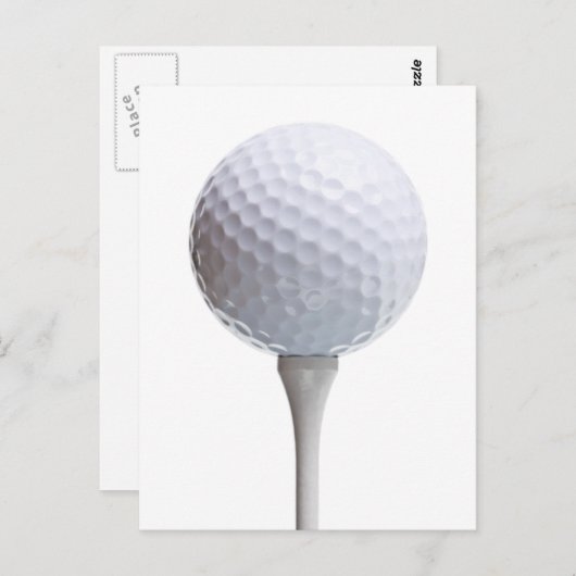 Golf Ball & T-shirt op witte Gepersonaliseerd Sjab Briefkaart (Voorkant / Achterkant)
