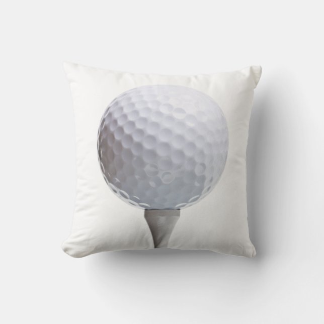 Golf Ball & T-shirt op witte Gepersonaliseerd Sjab Kussen (Voorkant)