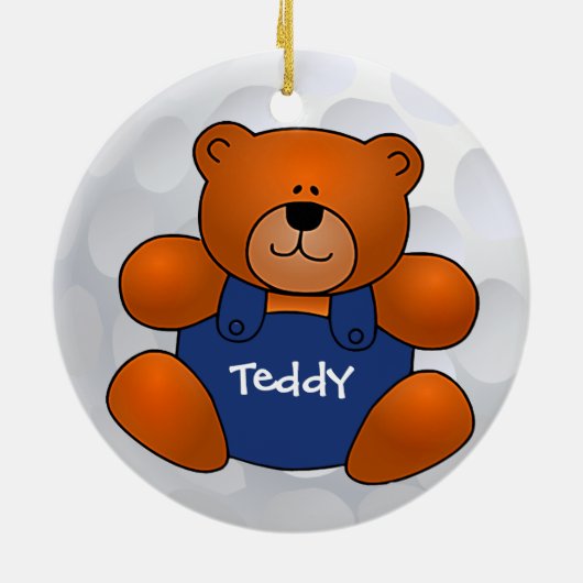 Golf Ball Teddy Bear Ornament (Achterkant)